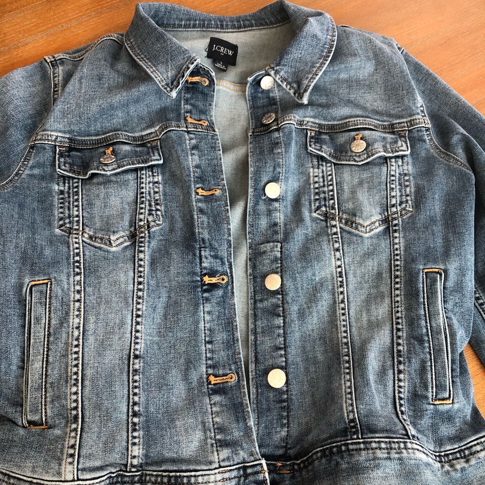 J. Crew Factory Cropped Denim Jacket